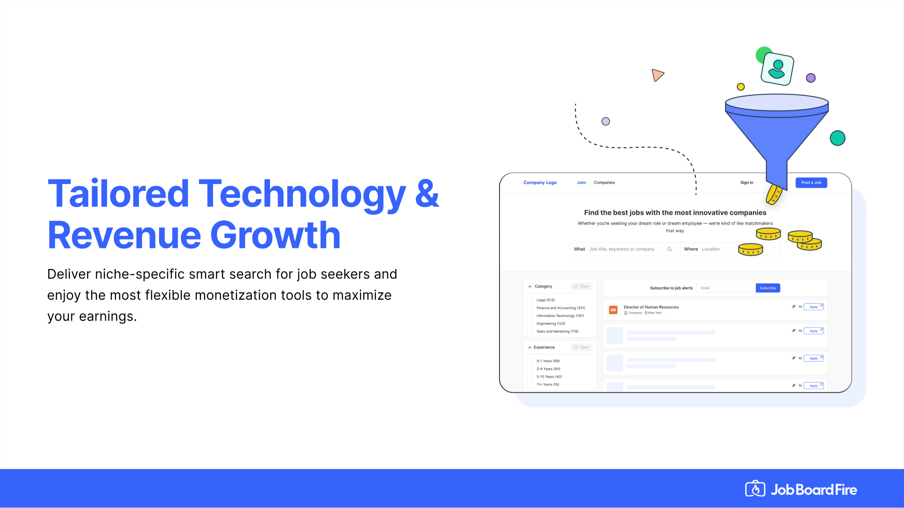 screenshot of Job Board Fire